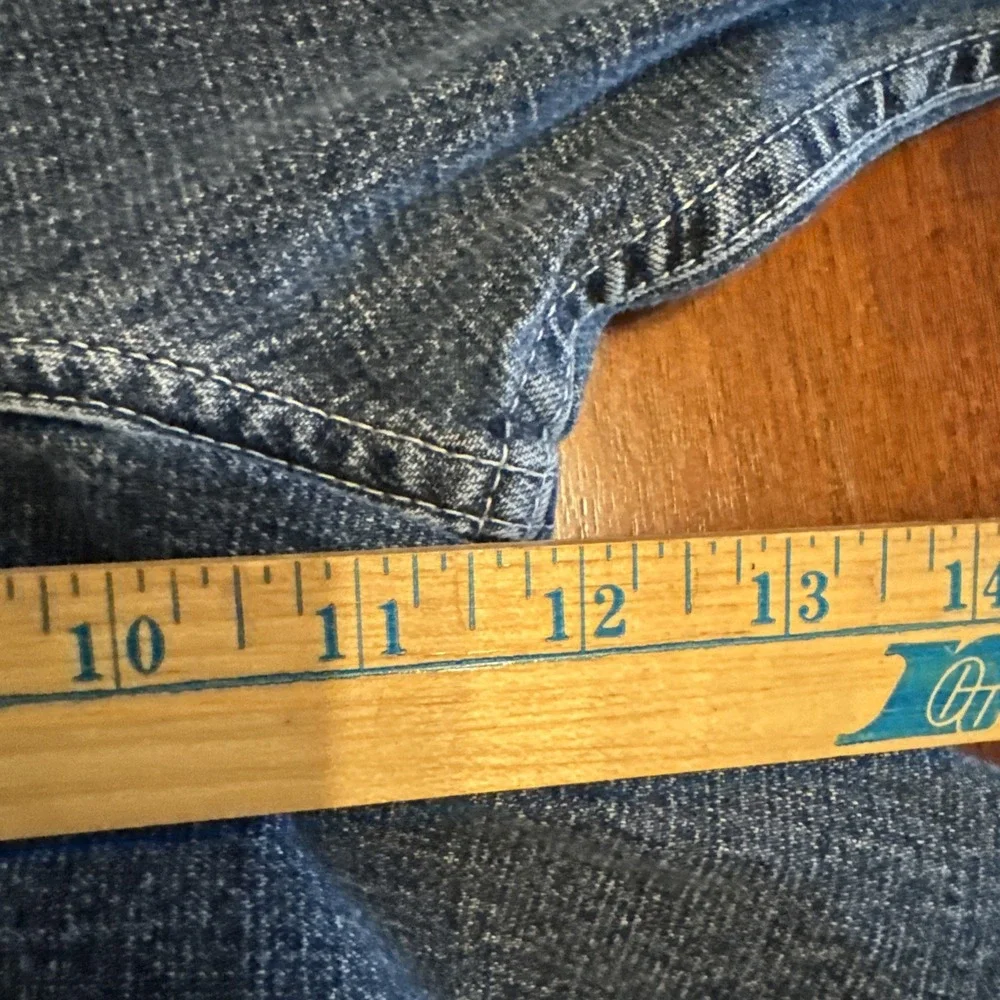 Mossimo‎ Women's Stretch Blue Jeans Size 15 Mid Rise Bootcut Made in Mexico